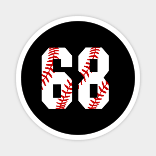 Baseball Number 68 #68 Baseball Shirt Jersey Favorite Player Biggest Fan Magnet